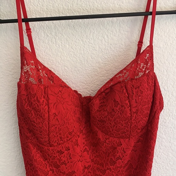 Windsor Red Lace Dress - Picture 2 of 5